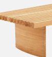 Coffee Table With Fluting Top In Naturalfinish On Oak Veneer Discount