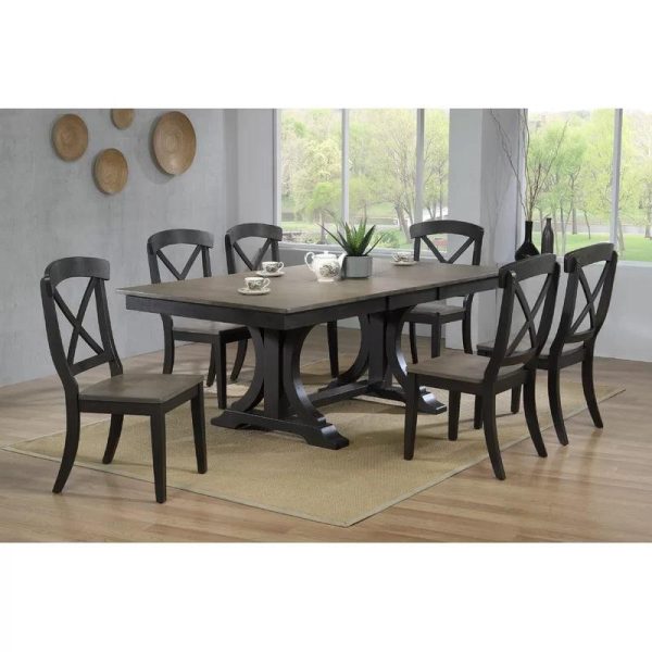 7 - Piece Extendable Solid Wood Dining Set Discount