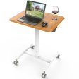 SMUG Mobile Laptop Sit-Stand Desk Height Adjustable Mobile Desk Rolling Cart Standing Desk Height Adjustable from 28.7   to 43   Hot on Sale