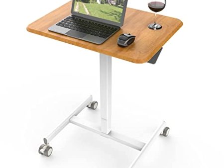 SMUG Mobile Laptop Sit-Stand Desk Height Adjustable Mobile Desk Rolling Cart Standing Desk Height Adjustable from 28.7   to 43   Hot on Sale