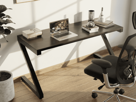 Z Type Study Table in Brown Color Discount