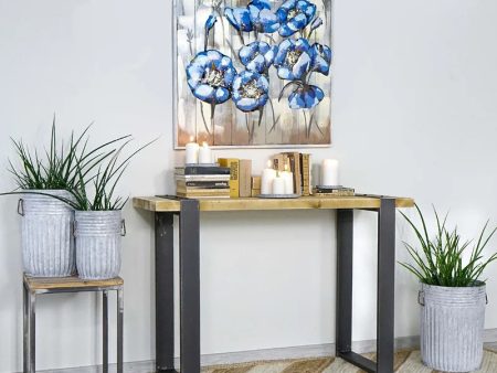 Silas Solid Wood Top Console Table Online Hot Sale