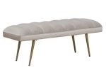 Milly Metal Bench In Velvet Grey Colour Online