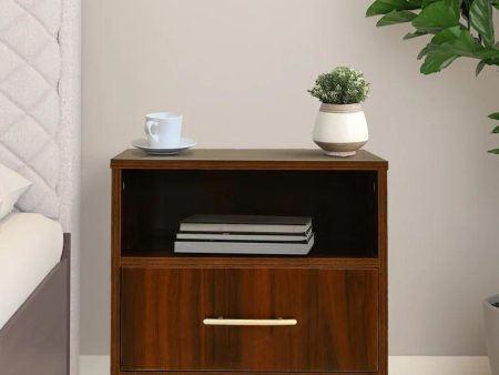 Bedside Table in Virola Wood Finish For Discount