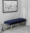 Dexter Metal Bench In Velvet Blue Colour Online