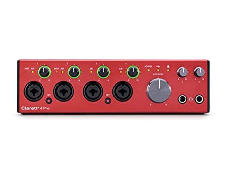 Focusrite Clarett+ 4Pre 18-in   20-Out USB Audio Interface Online Hot Sale