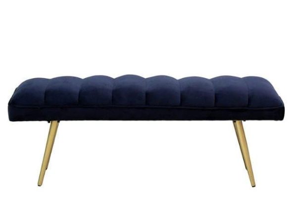 Dexter Metal Bench In Velvet Blue Colour Online