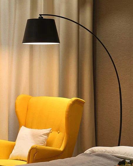 Decorative Black Metal Curved Design Floor Lamp For Home Decor Living Room Decoration Fashion