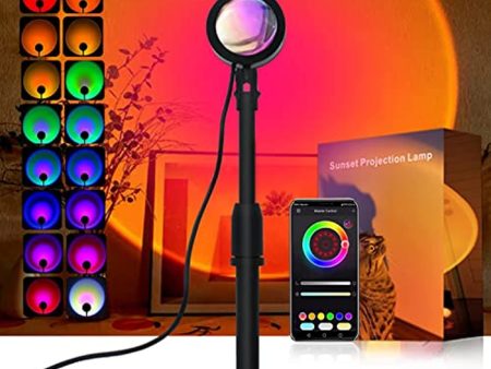 Bietrun  Sunset Lamp Projection Sunset Light, 16 Color Chaning Lights for Bedroom Night Light App Control Music Sync RGB Lamp LED Lights for Living Room Home Decor Rainbow Lamp Online Hot Sale