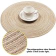 Abuzhen Placemats,Round Placemats for Dining Table Set of 4, Woven Heat Resistant Non-Slip Kitchen Table Mats Diameter 15 inch (Beige, 4) Sale