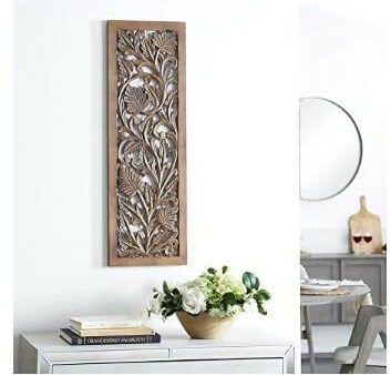 Wooden carved wall hanging panel For Discount