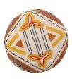 Siamika Mango Wood Foot Stool In Cotton emerald Yellow Colour For Discount