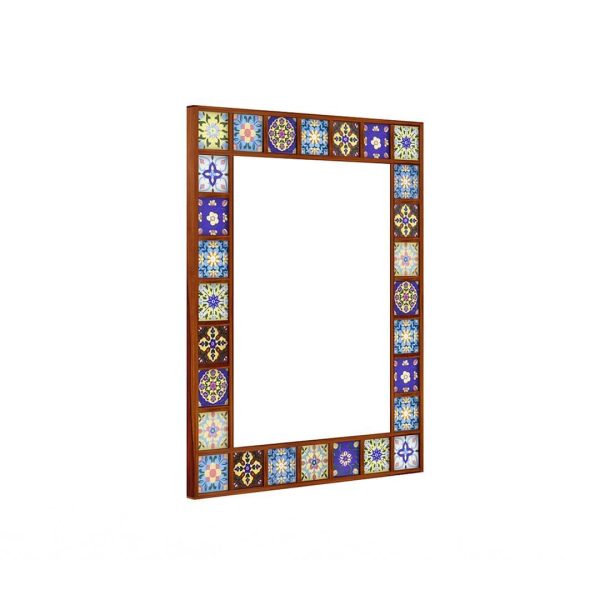 Boho Mirror With Sheesham Wood Frame Online Hot Sale