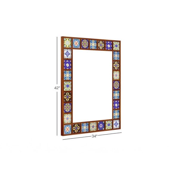 Boho Mirror With Sheesham Wood Frame Online Hot Sale