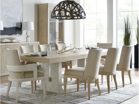 9 - Piece Extendable Double Pedestal Dining Set Supply