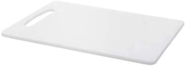 CuttingBoard Plastic Cutting Board, Thick Chopping Board, Juice Grooves, Non Porous, Easy Grip Handle, Non Slip Food Preparation Best for Chef, Kitchen and Professional Use (White (33cm x 20cm)) Cheap