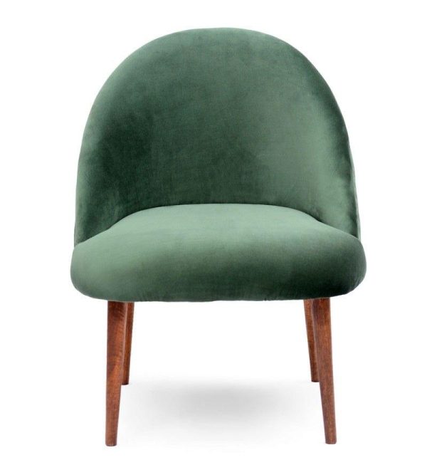 Stalley Mango Wood Arm Chair In Velvet Green colour For Discount