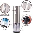 Abuzhen Electric Wine Opener, with Foil Cutter, Vacuum Stopper and Wine Aerator Pourer & USB Charging Cable,Automatic Corkscrew Bottle Opener for Wine Lover 4-in-1 Gift Set, Stainless Steel Online now