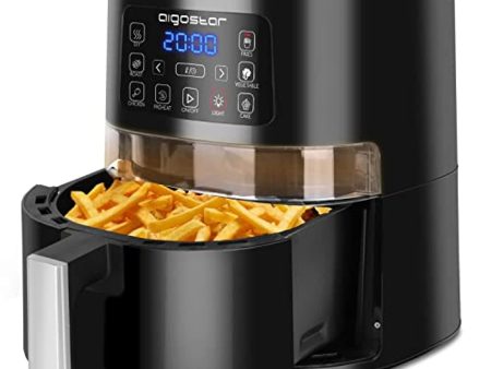 Aigostar  1500W Air Fryer 4.2QT,  7-in-1 Digital Air Fryer with Viewing Window and Timer & Temperature Controls, One-Touch Presets, Nonstick Basket Oilless Hot Air Fryer Air Cooker, Black Sale