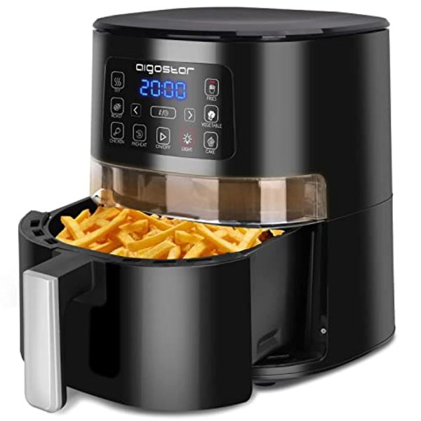 Aigostar  1500W Air Fryer 4.2QT,  7-in-1 Digital Air Fryer with Viewing Window and Timer & Temperature Controls, One-Touch Presets, Nonstick Basket Oilless Hot Air Fryer Air Cooker, Black Sale