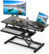 SMUG Standing Desk Converter Adjustable Height Desk Riser, Sit Stand Desk Dual Monitor and Laptop Workstation, Ergonomic Desk Tabletop Computer Workstation, Home Office Desk with Keyboard Tray Online Hot Sale