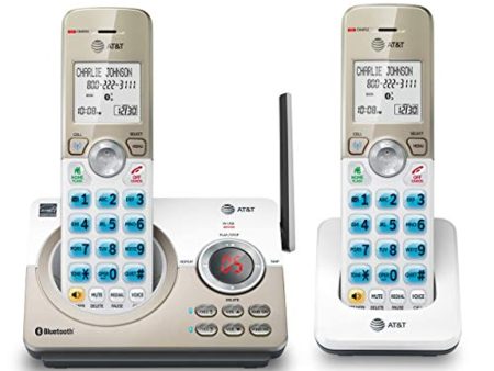 AT&T DL72219 DECT 6.0 2-Handset Cordless Phone for Home with Connect to Cell, Call Blocking, 1.8  Backlit Screen, Big Buttons, intercom, and Unsurpassed Range on Sale