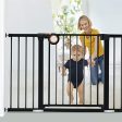 ALVOD Wide Baby Gate,  Auto Close Dog Gate 29.53’’-51.5’’ Wide 30’’ High, Easy Walk Thru Safety Child Gate Pet Gate for Doorways, Stairs, Includes 2.75  5.5  11  Extension, Pressure Hardware Mounting Fashion