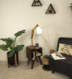 Noel Wooden Floor Lamp with Brown Base and Jute Fabric Lampshade (BULB NOT INCLUDED) Cheap