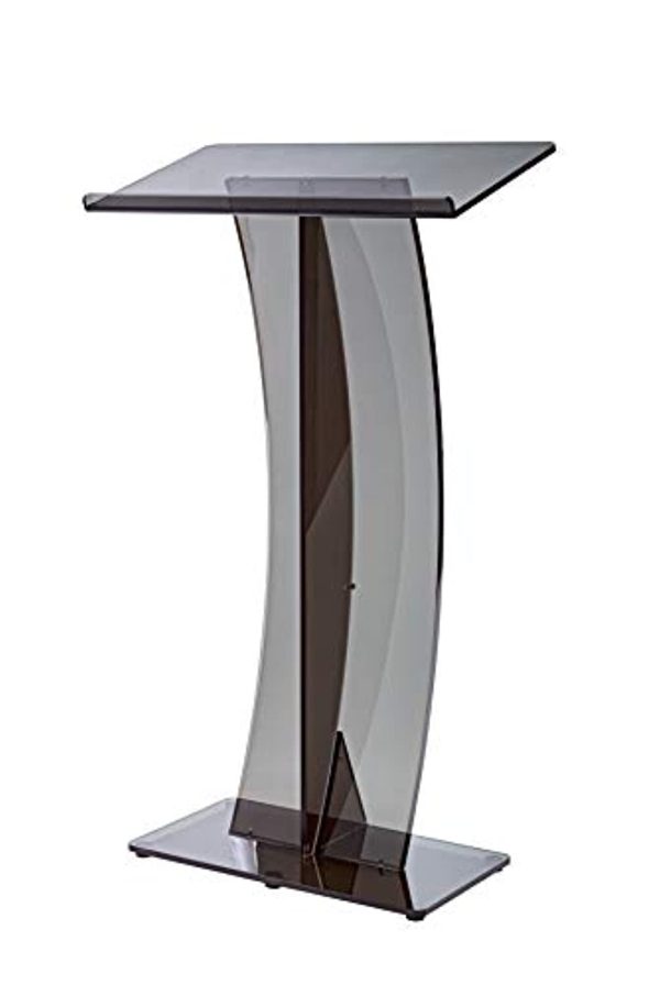 Adir Clear Podium Stand - Acrylic Pulpits for Churches, Portable Presentation Podium Professional Lectern with Wide Reading Surface for Restaurants, Weddings, Office and Classrooms Sale