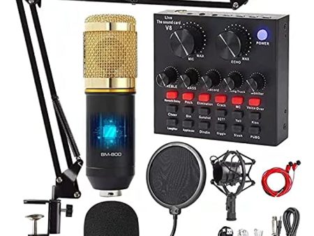 DX LOVER Podcast Equipment Bundle, with Professional Cardioid Pickup Podcast Microphone (120kHz 24 bit) and Mixing Board, Compatible with PC Laptop Smartphone, is Prefect for Streaming Podcasting Gaming… Supply