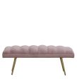 Dextro Metal Bench In Velvet Pink Colour Discount