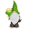 Fulldepot Garden Gnomes, Resin Garden Gnomes Statue with Solar Lights, Funny Figurines Outdoor Decor & Fairy Garden Accessories, Outdoor Decorations for Patio, Lawn and Yard-11.7 Inches For Sale