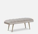 Milly Metal Bench In Velvet Grey Colour Online