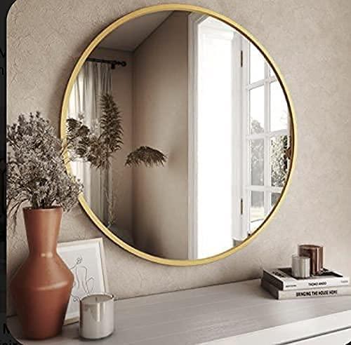 Designer Metal Golden Wall Mirror 24 inch For Cheap