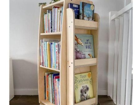 Revolving Bookshelf Swivel Wooden Rotating Bookcase By Miza Online now