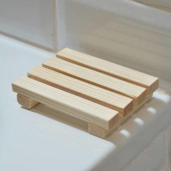 Beautifully Handcrafted Natural Wooden Soap Dish Holder By Miza For Discount