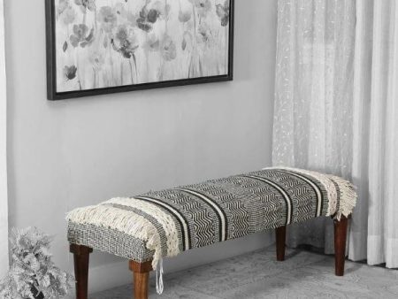 Archer Mango Wood Bench In Cotton Multicolour Fashion