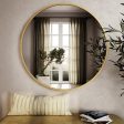 Designer Metal Golden Wall Mirror 24 inch For Cheap