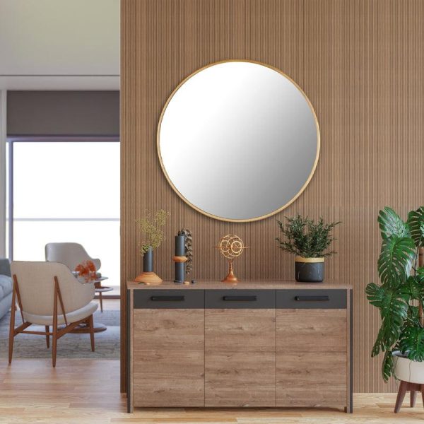 Classic Round Metal Designer Wall Mirror Hot on Sale