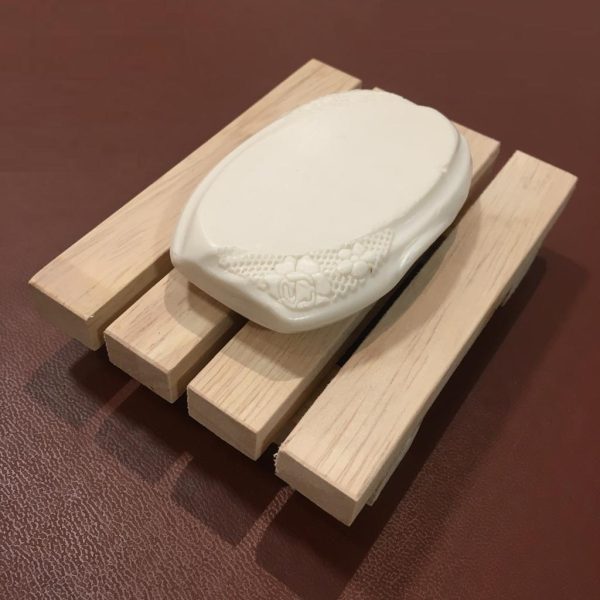 Beautifully Handcrafted Natural Wooden Soap Dish Holder By Miza For Discount