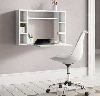 Wall-Mounted Floating Table Laptop Home Office Desk With Drawer By Miza Sale