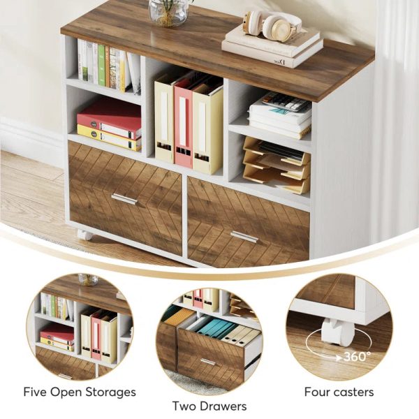 L-Shape Executive Desk with File Cabinet For Discount