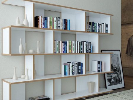 Book Shelf In Zig Zag Shape By Miza Online