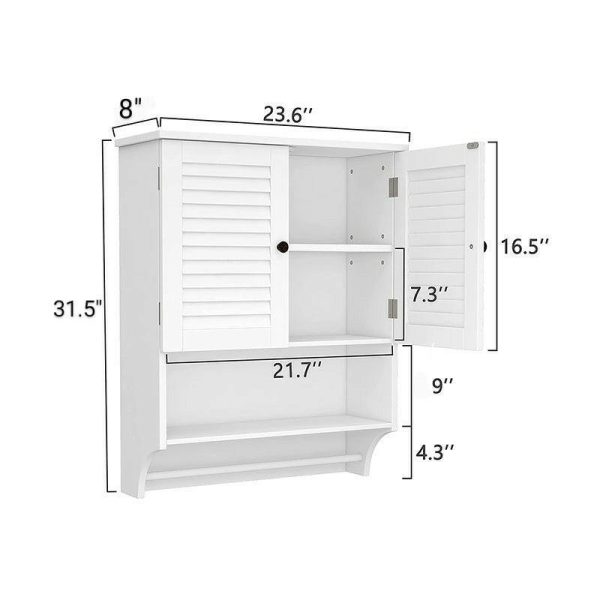 PVC High Quality Bathroom & Kitchen Wall Hung Storage With Free Soap Dish By Miza Cheap