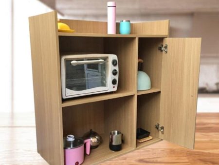 Microwave Storage Cabinet With Panel Door In Natural Wood By Miza For Cheap