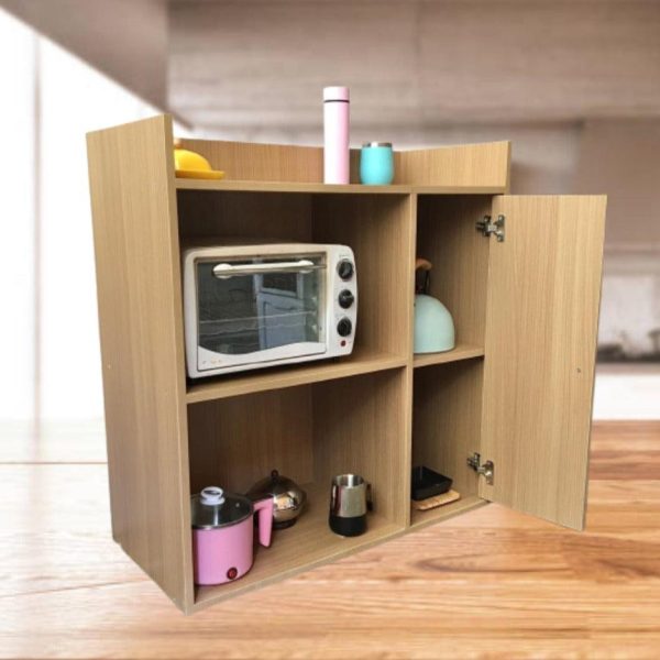 Microwave Storage Cabinet With Panel Door In Natural Wood By Miza For Cheap