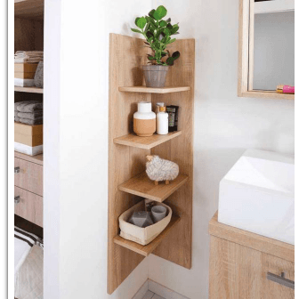 Corner Wooden Shelf For Bathroom Kitchen Home By Miza Online