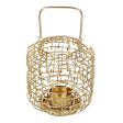 Basketweave Gold Tea Light Holder Discount