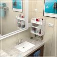 Wall Mounted PVC Bathroom [38] Storage Cabinet With Free Soap Dish By Miza Online now