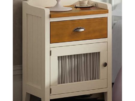 Asha  1 Door 1 Drawer Bedside Table Hot on Sale